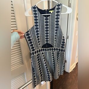 Gianni Bini Navy and White Romper - Size L